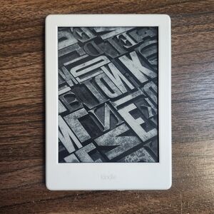 Kindle E-Reader with White Frame
